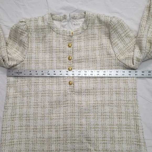 Feeling Like a Queen White Tweed Dress,  Size XL - Picture 8 of 9
